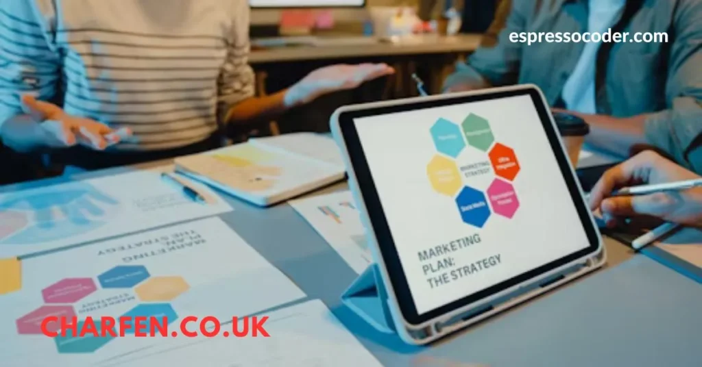 Charfen.co.uk homepage showing navigation menu and featured entrepreneur resources