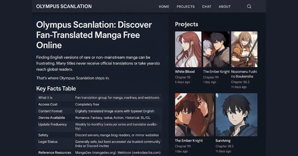 Olympus Scanlation’s manga translation in progress showing digital editing panel