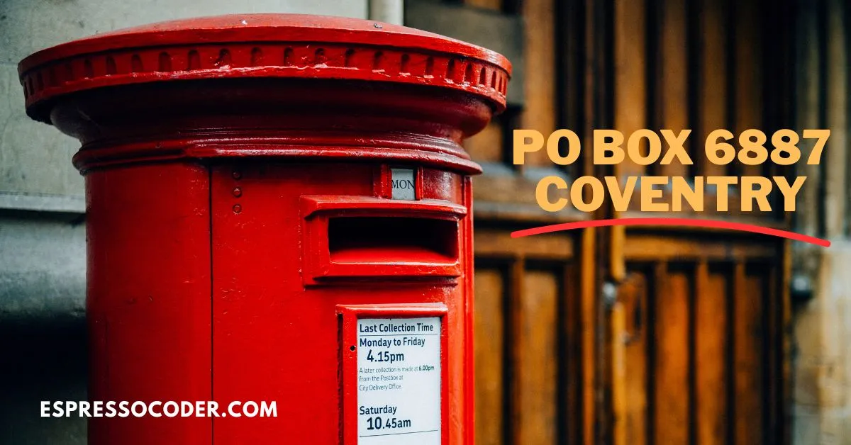 Sample UK Penalty Charge Notice commonly linked to PO Box 6887 Coventry.
