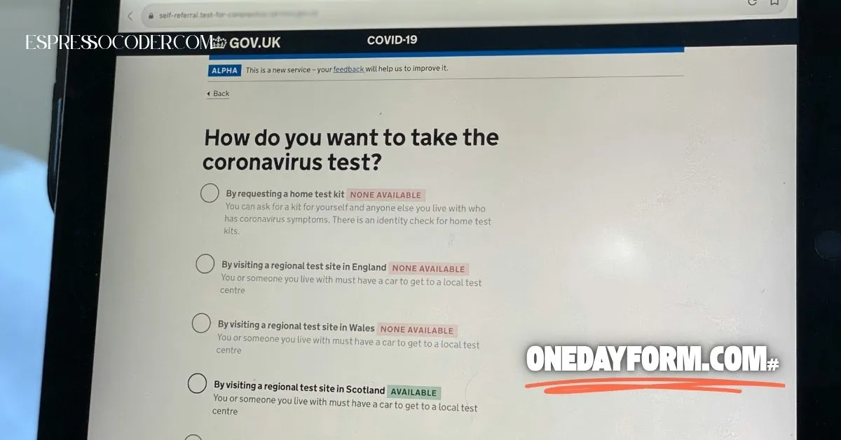 form creation process on onedayform.com with template selection and customization options.