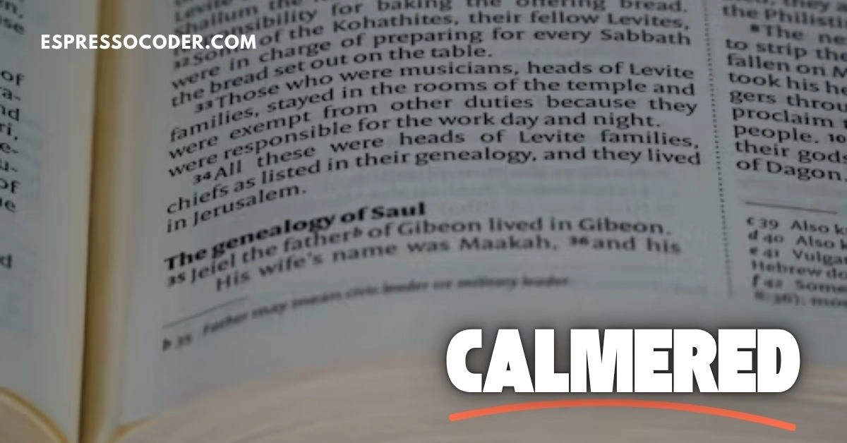 Correct Use of "Calmed" in a Sentence.