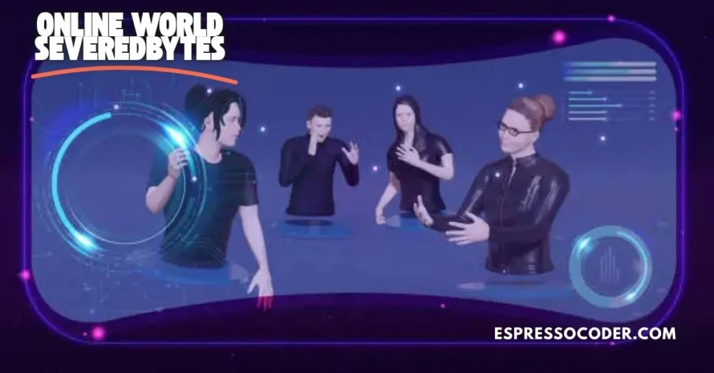 Live community event hosted in Severedbytes virtual world with avatars and chat.