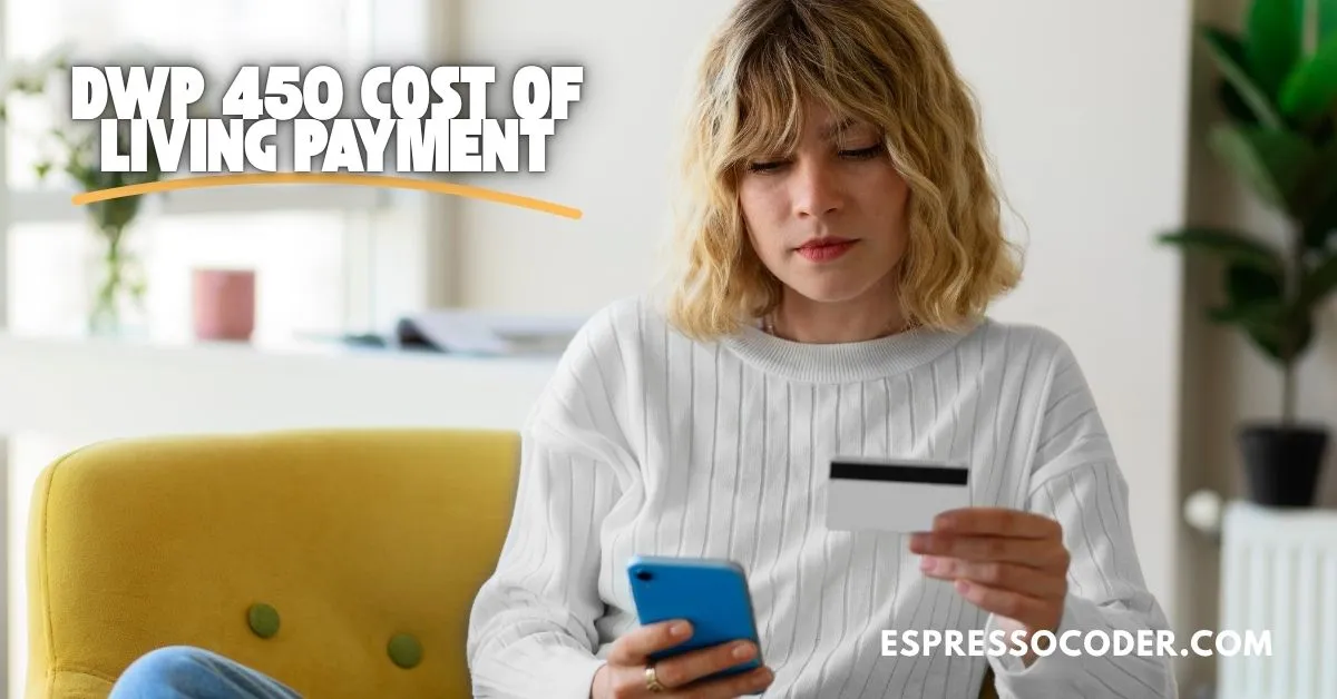 Checking DWP £450 cost of living payment in mobile banking app.