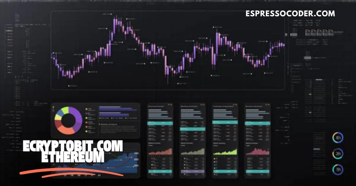 ecryptobit.com Ethereum dashboard showing real-time ETH price and portfolio overview.
