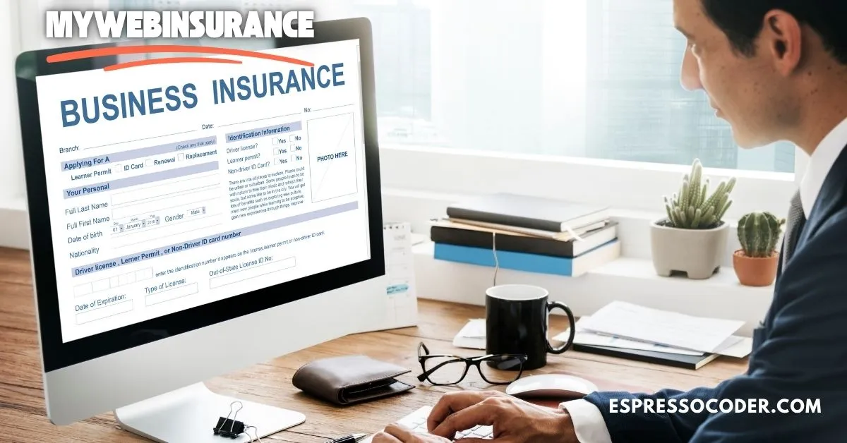 MyWebInsurance user dashboard showing insurance policy details and claims tracking.