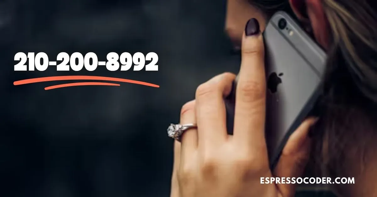 Blocked call alert from phone number 210-200-8992 showing spam risk.