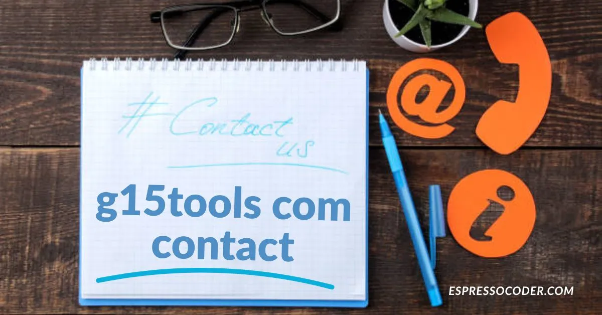 G15tools com contact us page with name, email, subject, and message fields.