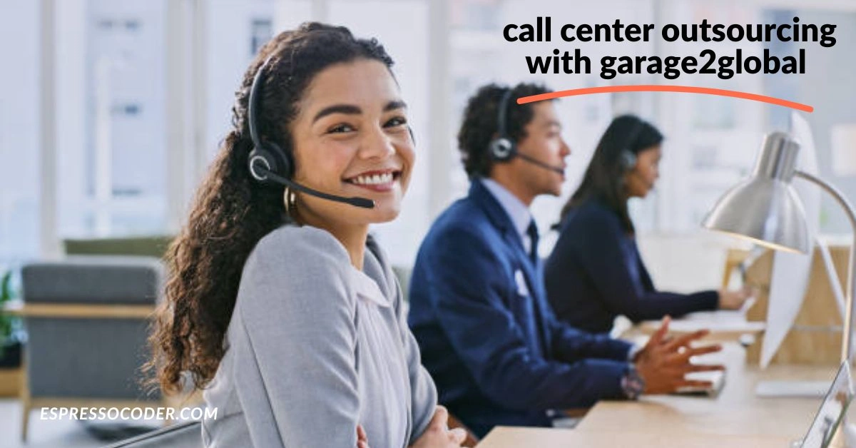 Visual breakdown of call center outsourcing benefits like cost savings and 24/7 support.