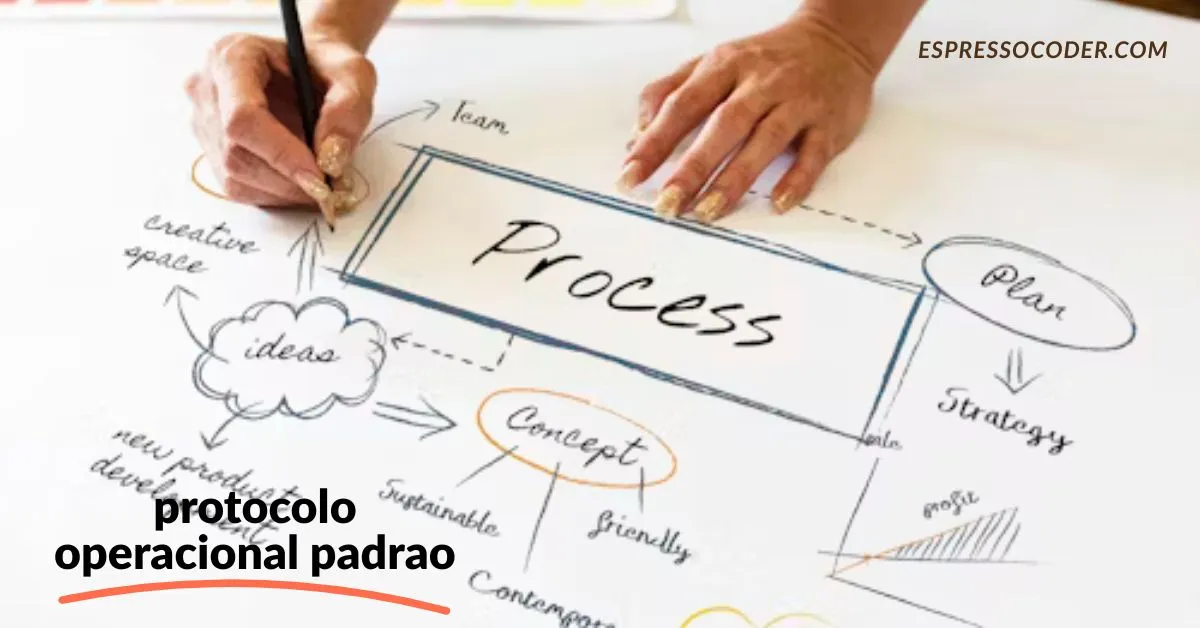 Protocolo Operacional Padrão creation steps flowchart for standardizing company procedures.