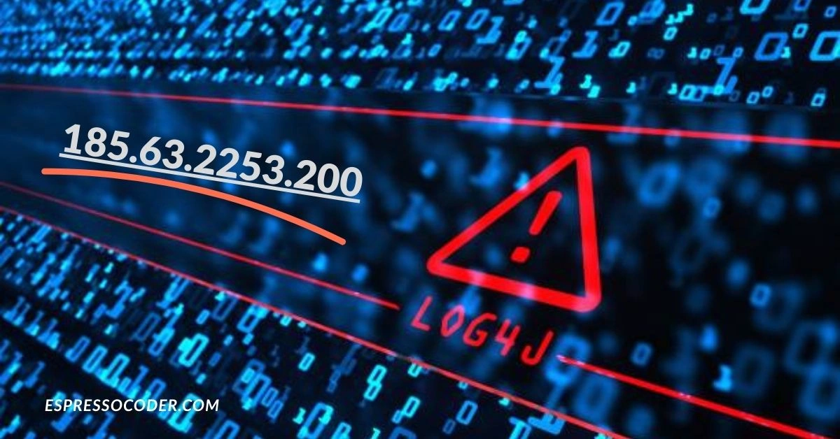 Server log entry showing invalid IP address 185.63.2253.200.