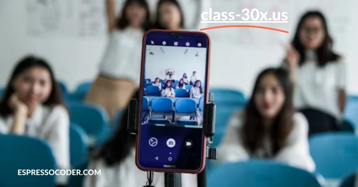 Student accessing Class-30x.us mobile app with offline learning enabled.