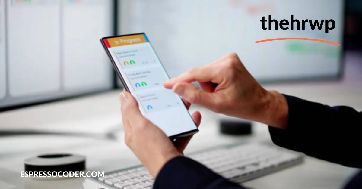 employee using thehrwp mobile app for leave requests and document access