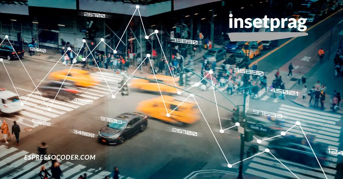 Insetprag-driven smart urban planning model with traffic, energy, and feedback loops visualized.