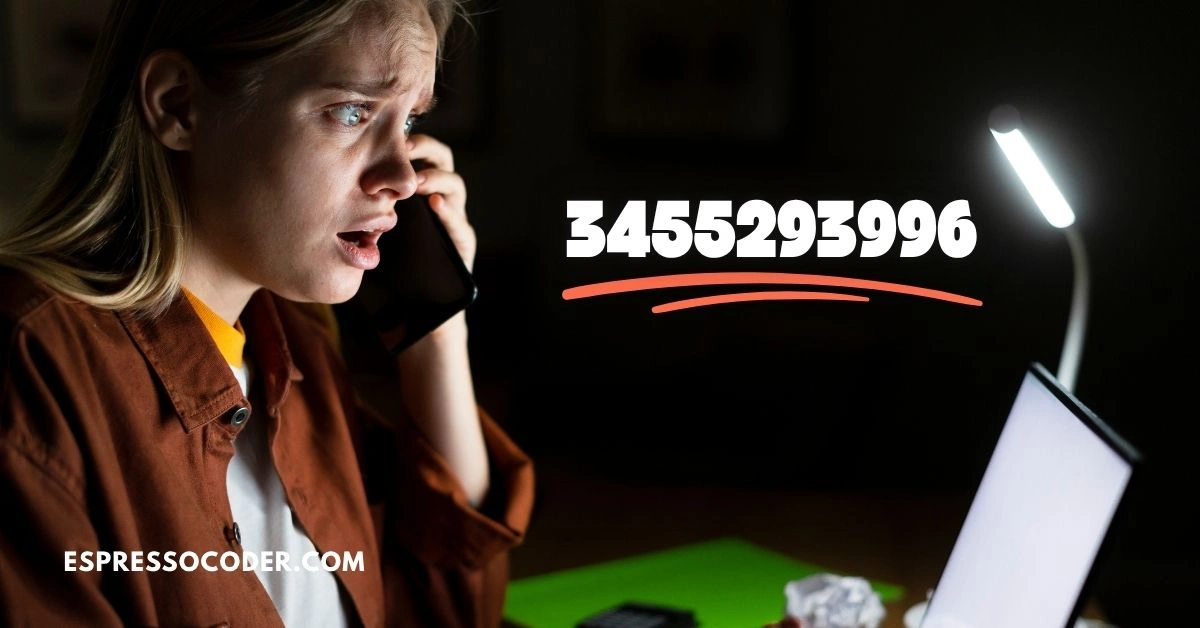 User blocking 3455293996 scam call in phone settings menu.
