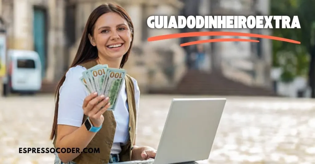 Student exploring freelance opportunities on guiadodinheiroextra for earning money online.
