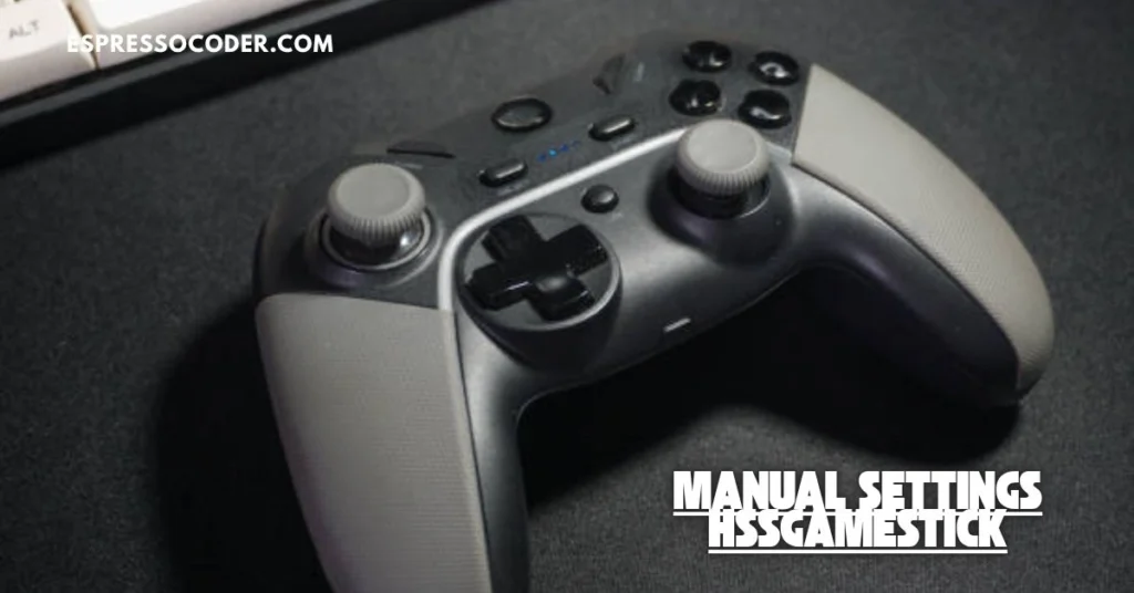 Controller with Start button highlighted to access HSSGameStick manual settings.