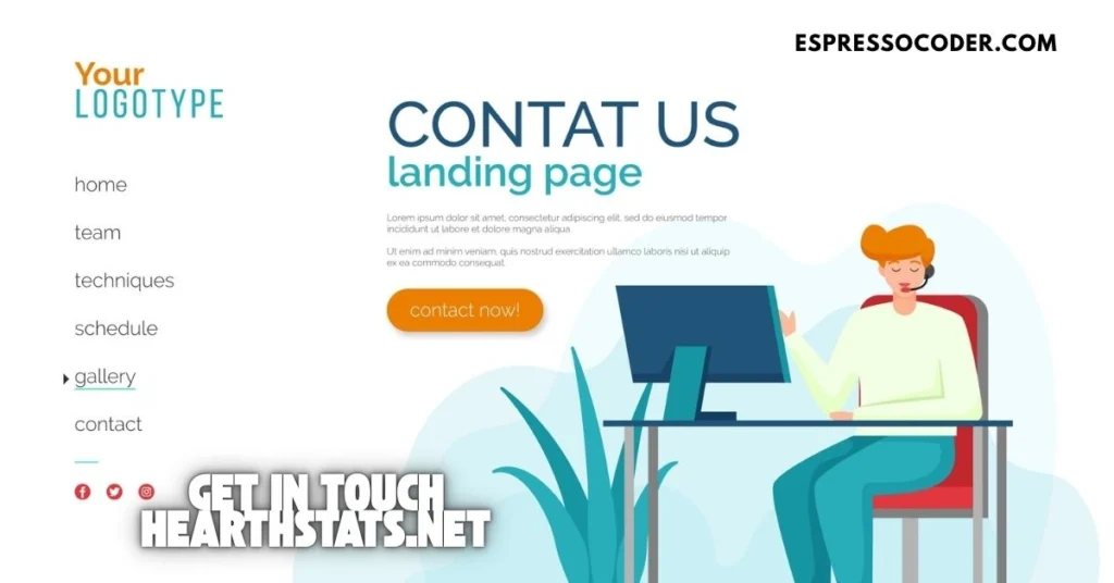 HearthStats.net contact form for submitting support requests online.