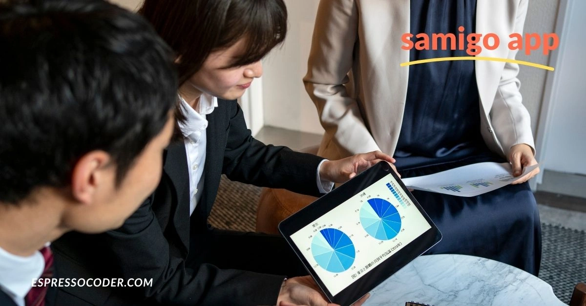 Samigo App intuitive dashboard showing tasks, projects, and team collaboration features.