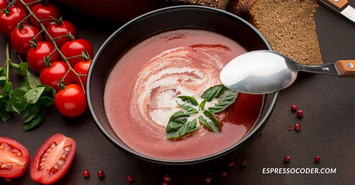 Traditional letšo retsept served hot in wooden bowl with sour cream topping.