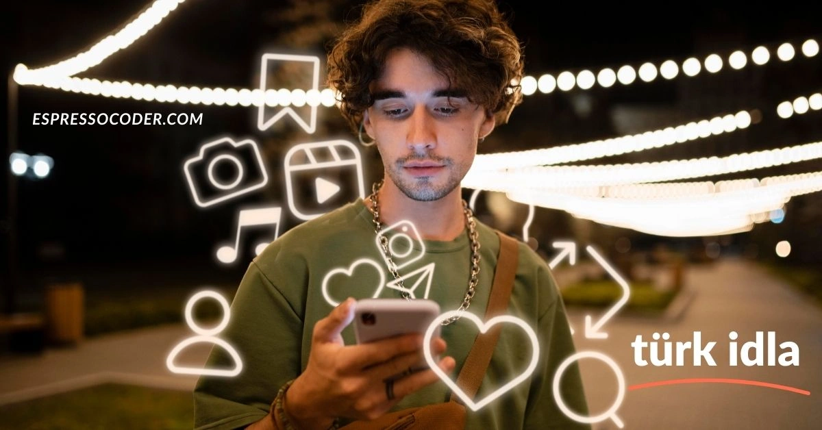 Young Turkish influencer creating content with smartphone and visual storytelling.
