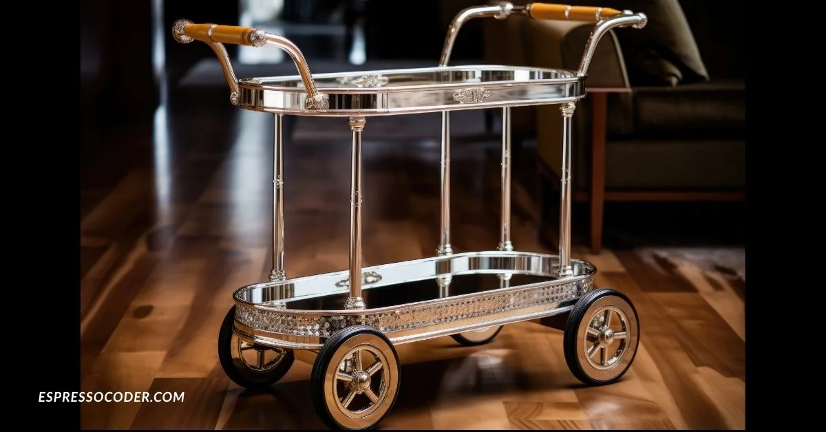 Basic 2-shelf afruimwagen in stainless steel with durable wheels.