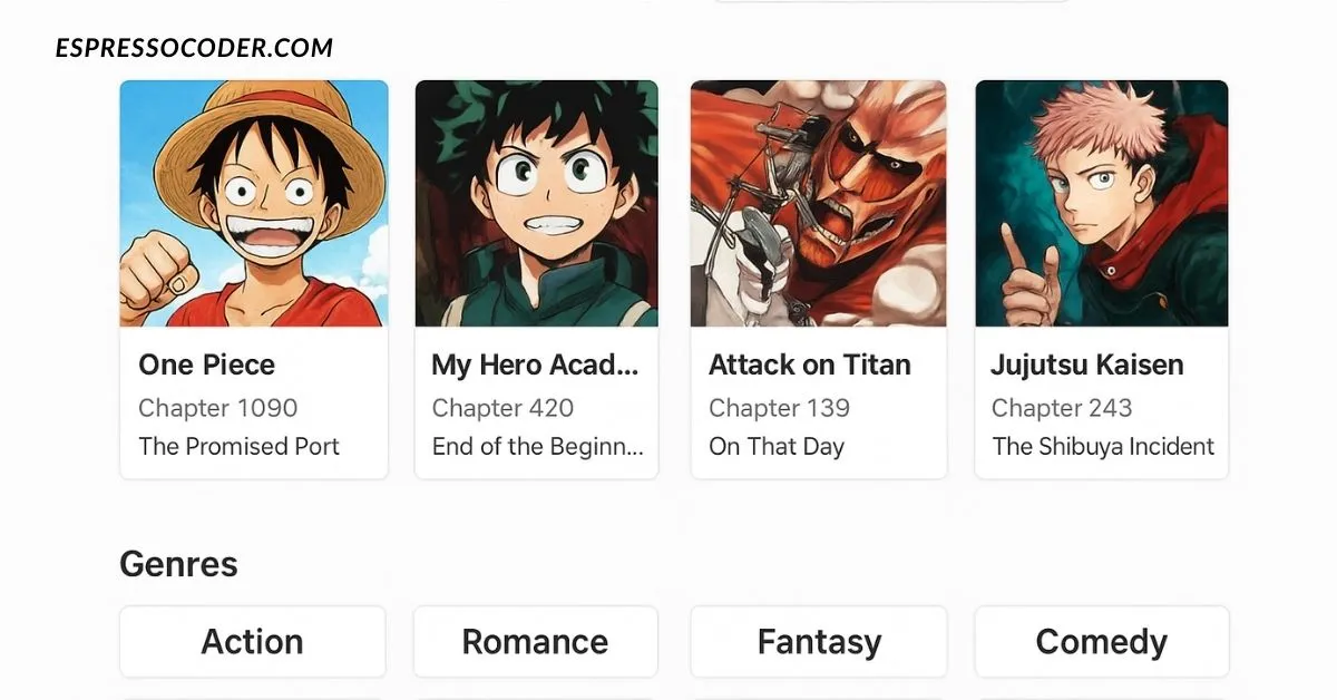 Mureadingmanga homepage screenshot showing manga library and search bar,