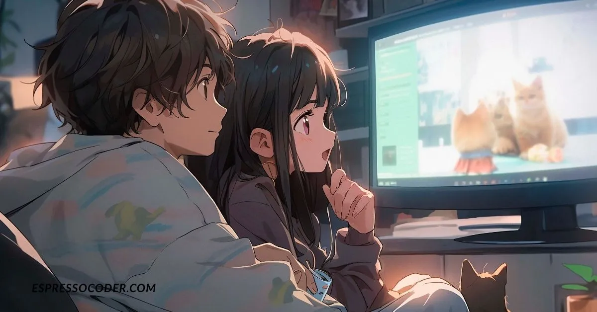 Manga reader browsing Readmymanga com website on laptop in cozy room.