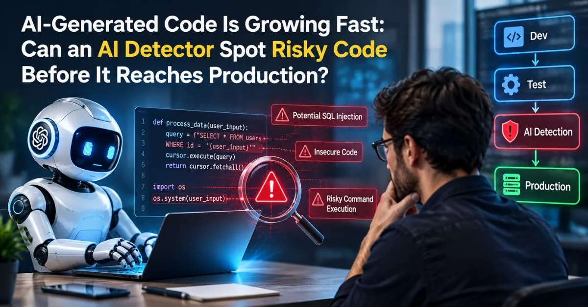 AI-Generated Code Is Growing Fast: Can an AI Detector Spot Risky Code Before It Reaches Production?